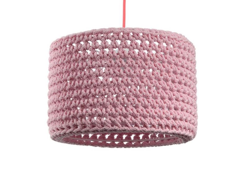 Lampa Bps Koncept wisząca COTTON 25 różowa 1 szt