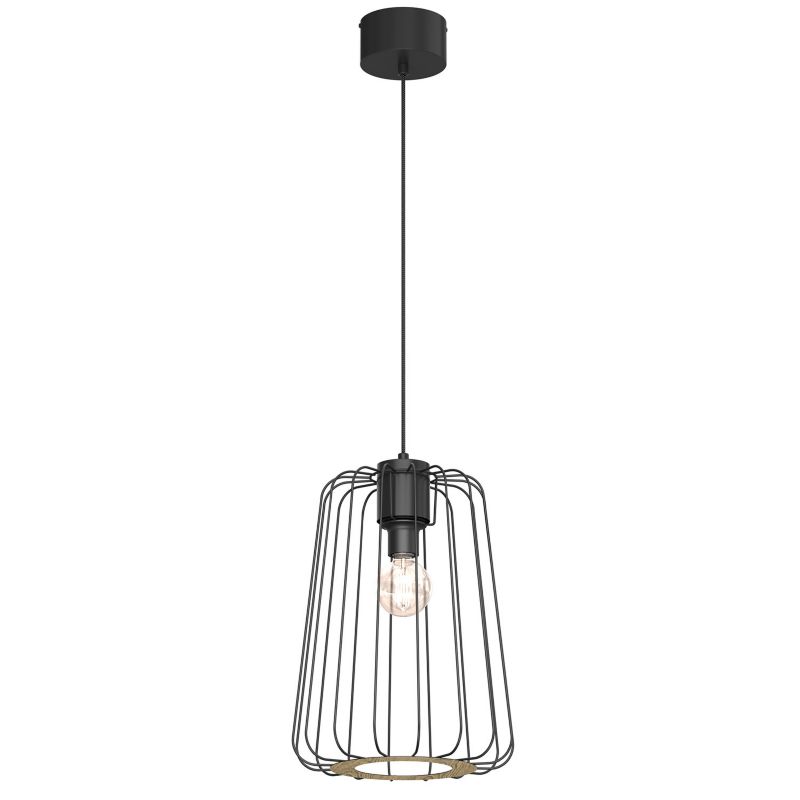 Lampa wisząca Luminex Trad czarny matowy wym: 135 x 28 x 28 cm 1xE27 x 15W 1 szt.