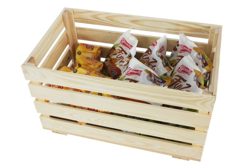 Skrzynka drewniana MODO24 naturalne drewno duża modułowa 64x38 cm 1 szt.