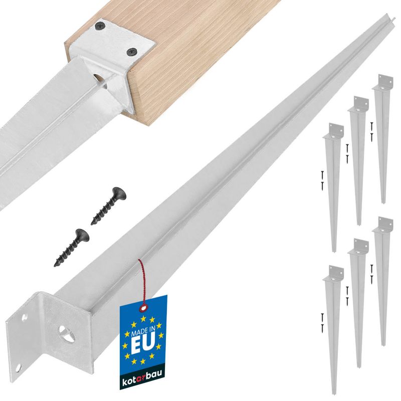 Podstawa słupa KOTARBAU wbijana kotwa wspornik typ l 500 mm 6 szt.