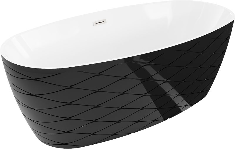 Wanna wolnostojąca Mexen Olea biały/czarna 170x80 cm 1 szt.