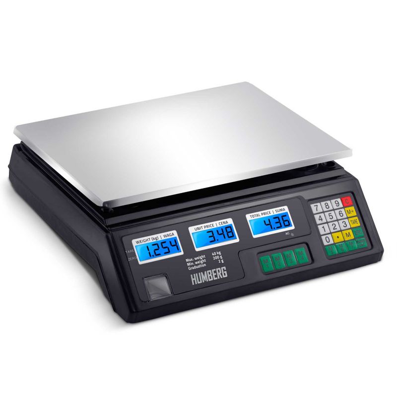 Elektroniczna waga sklepowa magazynowa Humberg HM-190 40 kg / 2g akumulatory 1szt.