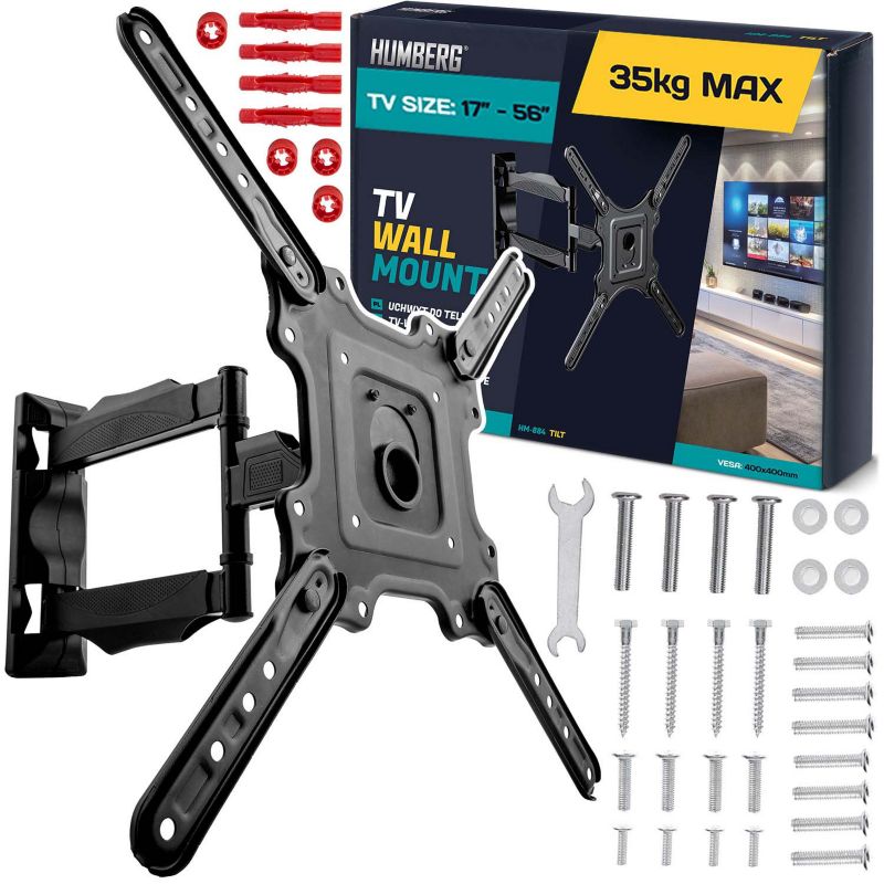 Uchwyt ścienny do TV Humberg HM-884 wieszak do telewizora 17-56 cali obrotowy 35kg 1 szt.