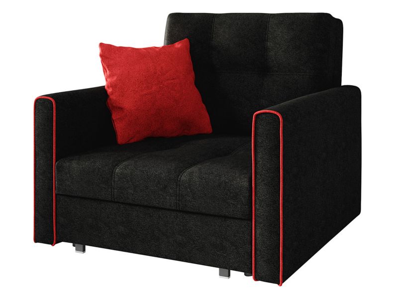 Kanapa rozkładana MIRJAN 24 Viva Bis I czarny/czerwony 1 szt.