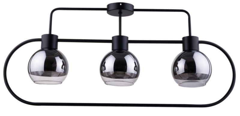 Lampa sufitowa wisząca Sigma Lighting Linda 8021 czarno-srebrna dekoracyjna 3xE27 x 1 szt.