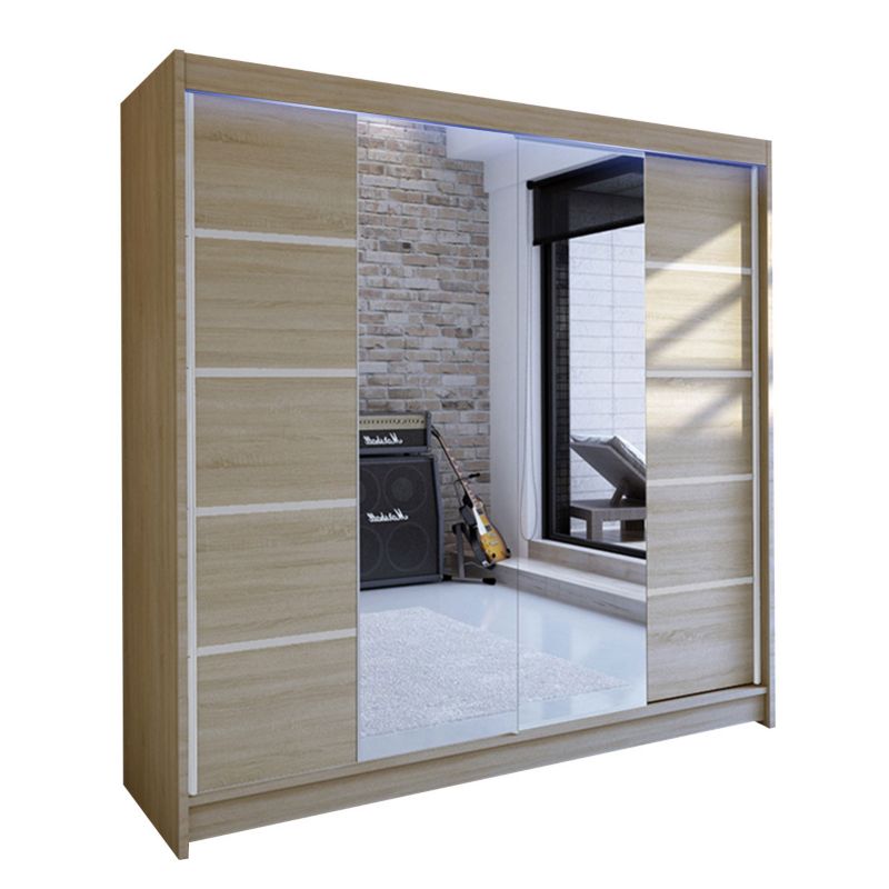 Szafa MIRJAN 24 z drzwiami przesuwnymi Talin V z oświetleniem RGB dąb sonoma 1 szt.