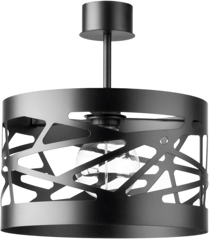 Lampa sufitowa wisząca Sigma Lighting Moduł Frez 6753 czarna dekoracyjna 1xE27 x 1 szt.