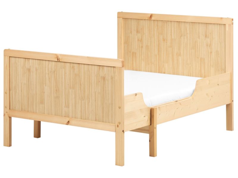 Rozsuwane łóżko dziecięce Drewno sosnowe Montigny 90 x 200 cm Jasne drewno 1 szt.