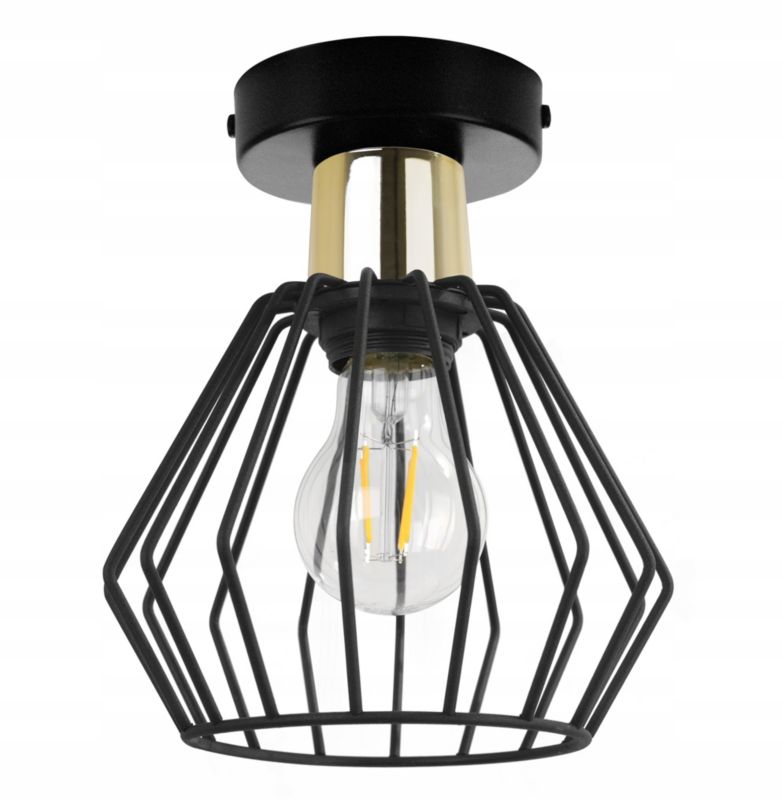 Lampa sufitowa wisząca Light Home LH Nuvola 1x E27 60W czarny/złoty 1szt.
