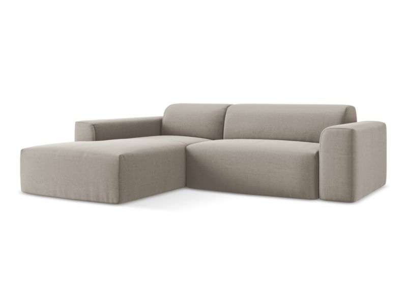 Narożnik lewostronny LaMiaSofa BOVA z tkaniny welwetowej 270x190 cm kreci 1 szt.