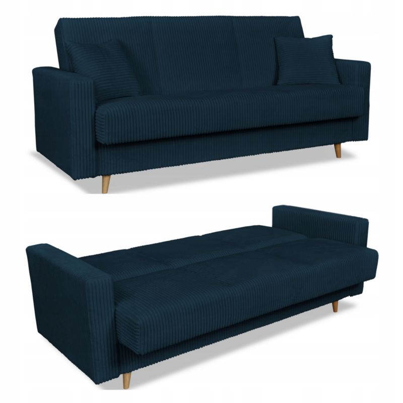 Wersalka kanapa do salonu z pojemnikiem rozkładana Family Meble Rene granat 1szt