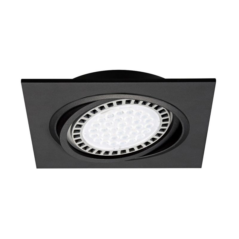 Oprawa sufitowa wpuszczana Zuma Line Boxy Dl czarna ruchoma 1 x ES111 x 15W IP20 wym: 3,5 x 18 x 18 cm kwadratowa - 1 szt.