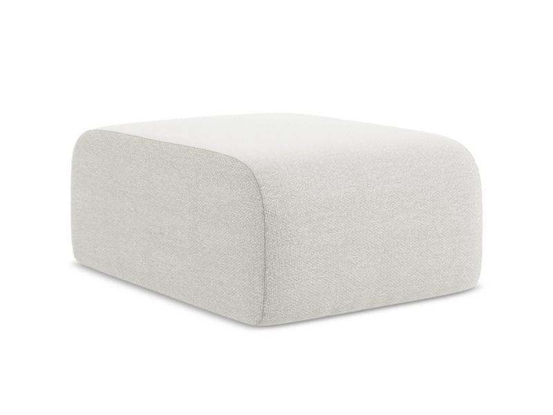 Pufa LaMiaSofa CERVO z tkaniny bouclé 72x94 cm biały 1 szt.