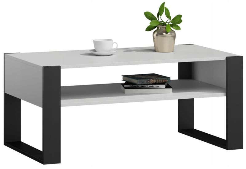 Ława Matkam stolik KAJA 100 cm Per biały-czarny 1 szt.