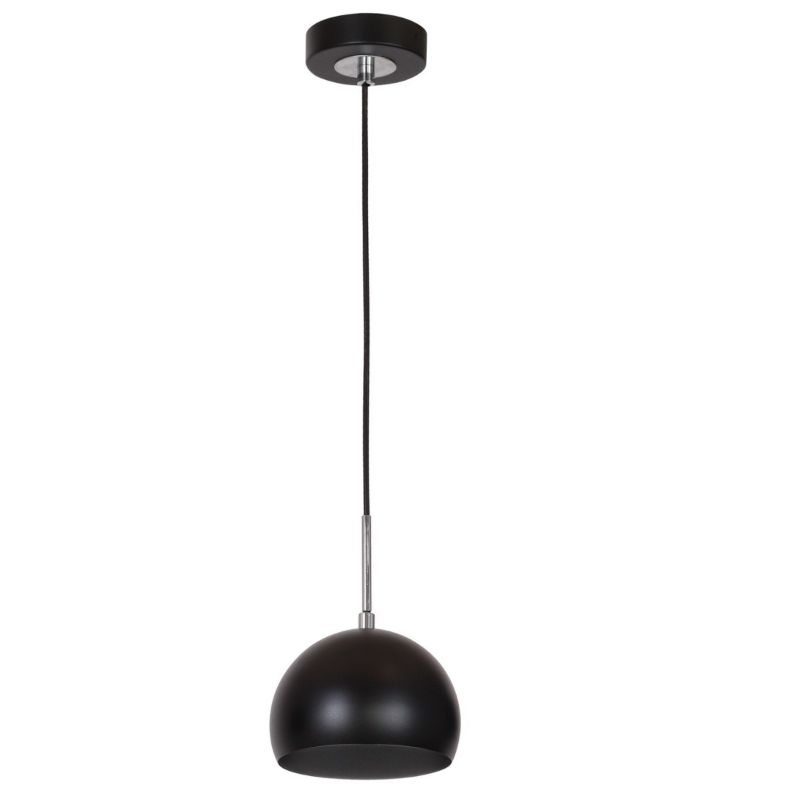 Lampa wisząca Luminex Cool czarny mat-chromowana wym: 110 x 15 x 15 cm 1xE27 x 15W 1 szt.