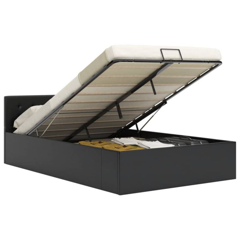 Łóżko metatapicerowane owe WaszeMeble 140x200 cm czarna WM-285513 1 szt.