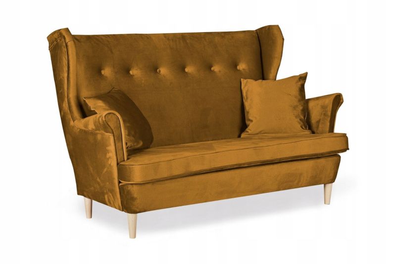 Sofa uszak do salonu nierozkładana Family Meble ARI żółty 1szt