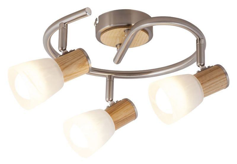 Lampa sufitowa wisząca Rabalux Gavin chrom satynowany-biała wym: 18 x 25 x 25 cm 3xE14 x 1 szt.