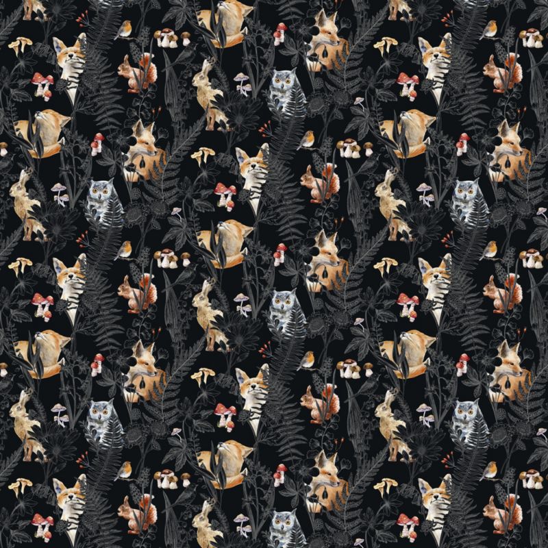 Tapeta winylowa na flizelinie dziecięca Hidd czarna