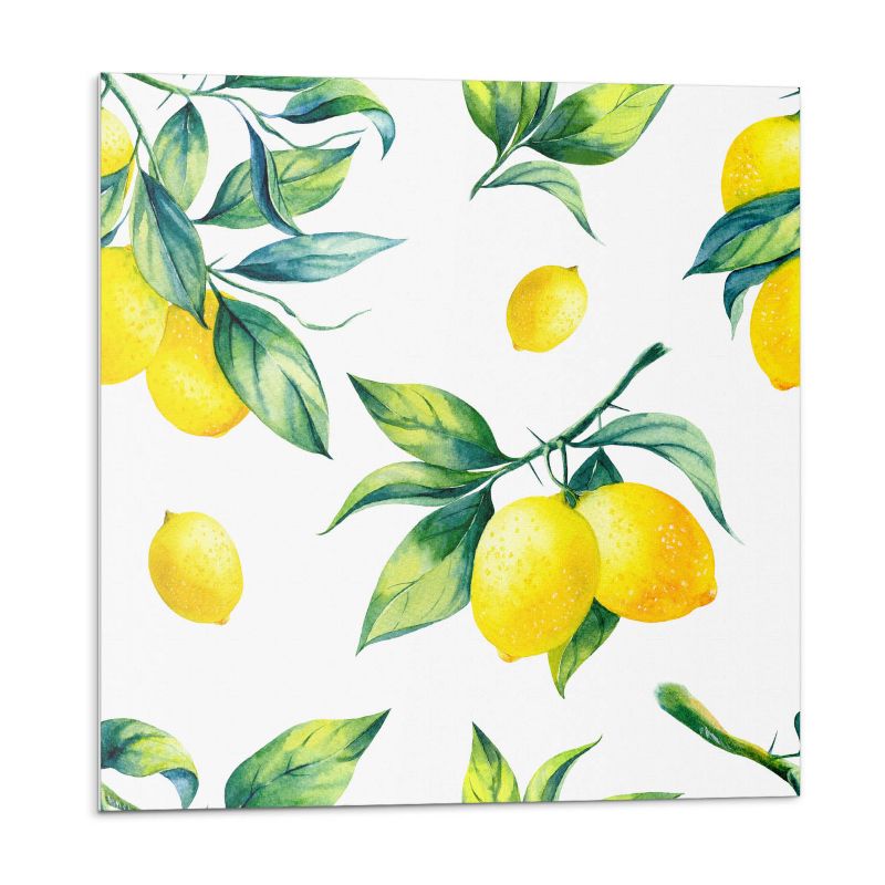 Kafelki samoprzylepne Wallfluent 30x30 cm Motyw cytryn i zielonych liści 9 szt.