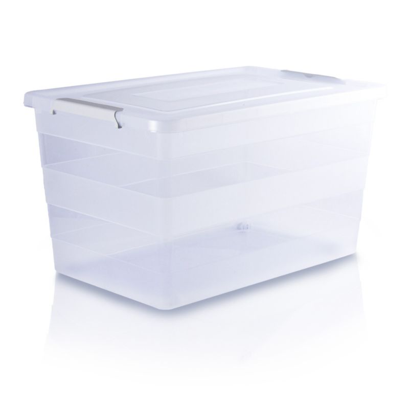 Pojemnik Plastikowy EDANTI z pokrywą, transparentny 55L 1 szt.