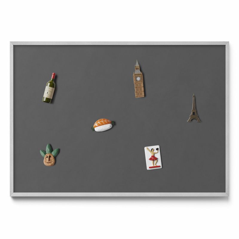 Tablica na notatki Tulup 100x70 cm Kolor ciemny szary w srebrnej ramie 1 szt.