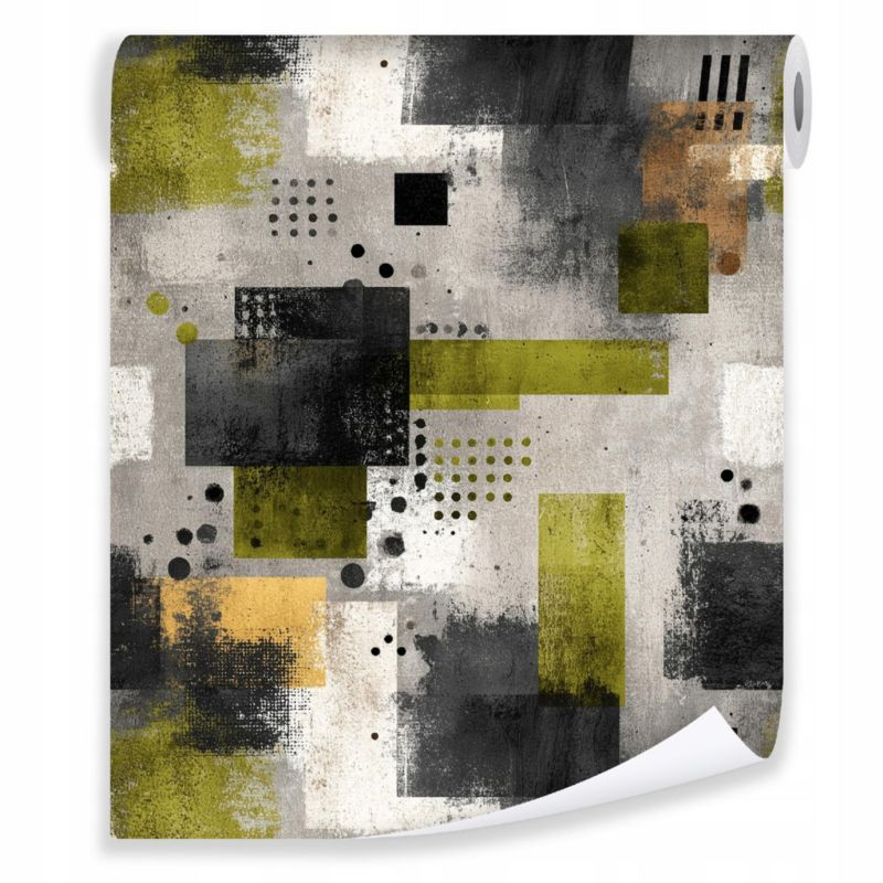 Tapeta WALLARENA Do Sypialni Salonu Na Flizelinie Abstrakcja Geometryczna Retro Kolorowy 50x1000 cm T15765VE 1 szt.