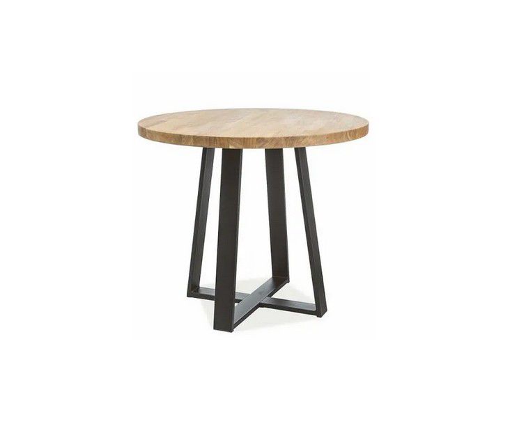 Stół Signal VASCO 80x80 dąb lite drewno/czarny 1 szt