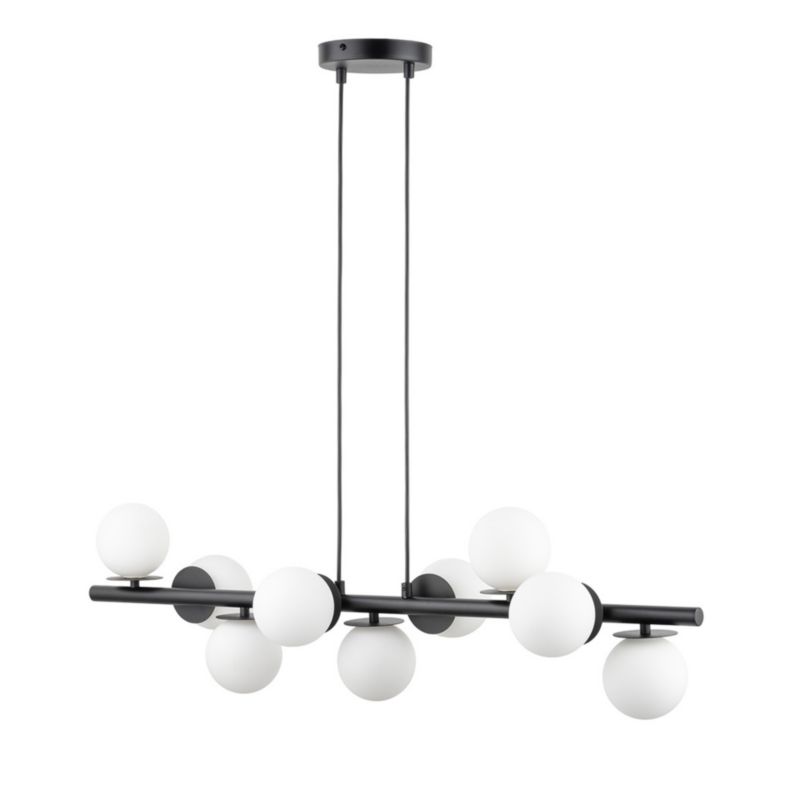 Lampa wisząca Sigma Lighting Avola 7071 czarno-biała dekoracyjna 9xG9 x 1 szt.