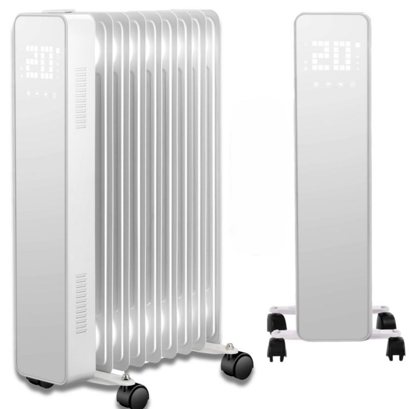 Grzejnik elektryczny przenośny olejowy Thunder biały 2500W energooszczędny aplikacja WIFI pilot 1szt.