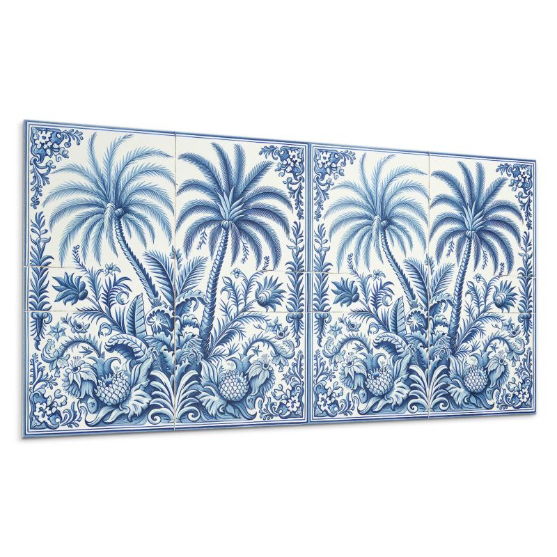 Kafelki samoprzylepne Wallfluent 60x30 cm Wzór z tropikalnymi roślinami 6 szt.