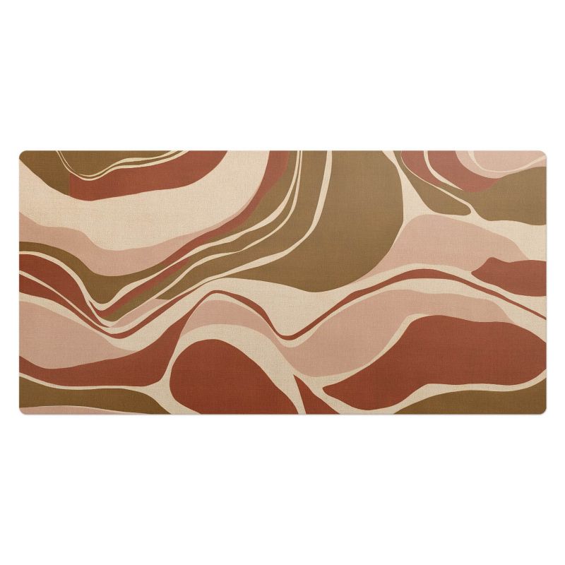 Dekoracyjna mata na biurko do pracy i nauki Wallfluent 120x60 cm Abstrakcyjne fale 1 szt.