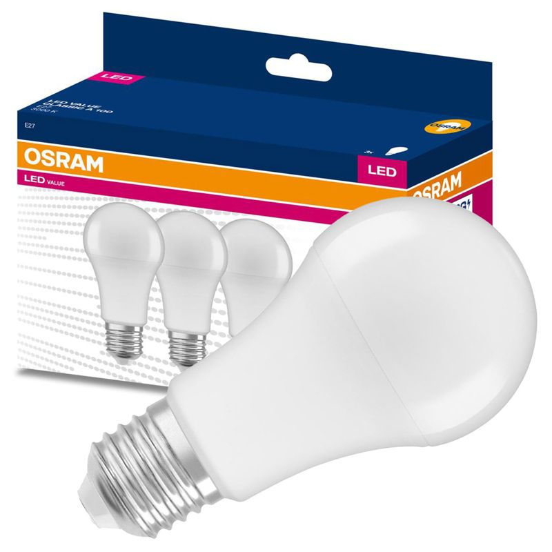 Żarówka LED Osram E27 A60 13W 1521lm 3000K 200st 3 szt.