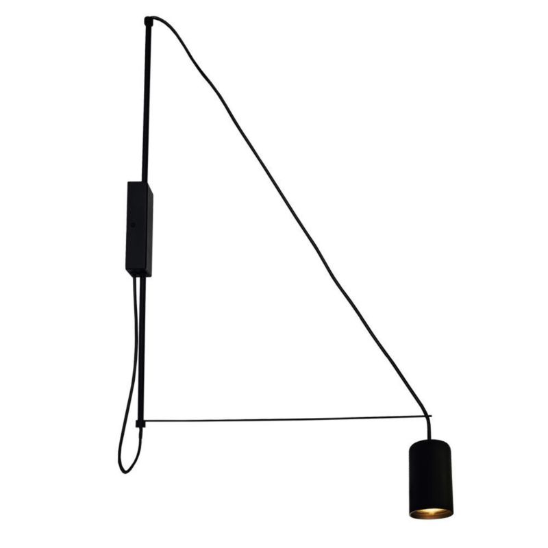 Kinkiet ścienny Dohar Kabe czarny styl minimalistyczny 2 x GU10 x 10W IP20 wym: 72 x 6 x 60 cm - 1 szt.