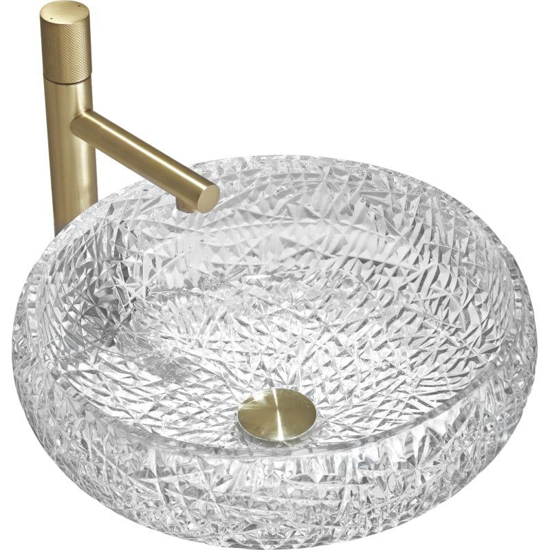 Szklana Umywalka nablatowa Mexen Celia transparent 44x44 cm 1 szt.