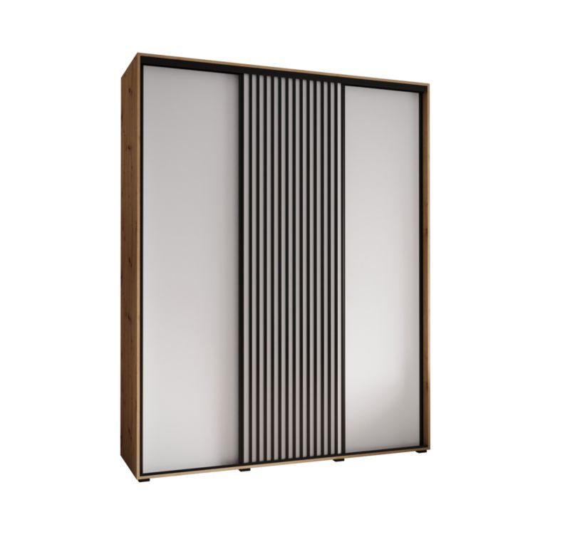 Szafa przesuwna Garderoba Abiks Lanko 1 200 gł. 60 artisan/biały 1 szt.