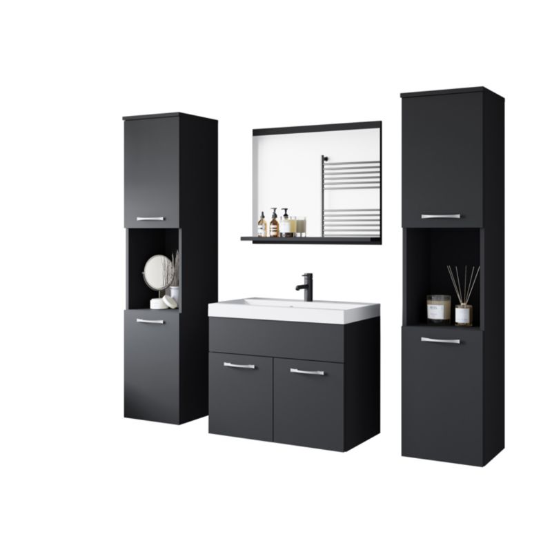 Zestaw mebli łazienkowych MINIO go for it MONTANA XL czarny, 1 kpl.
