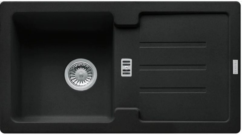 Zlewozmywak Franke Strada 1-komorowy czarny mat Fragranite z ociekaczem 78x43,5 cm 1 szt.