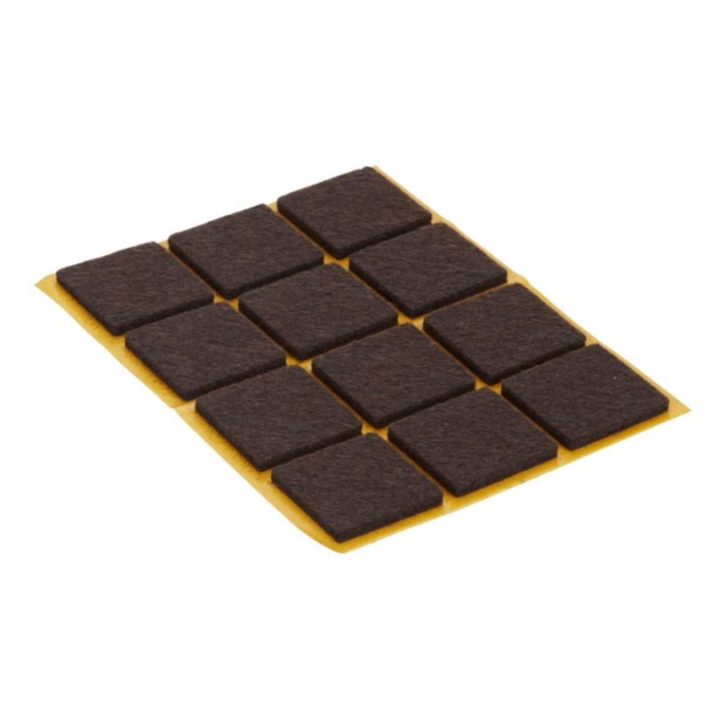 Podkładki filcowe samoprzylepne Diall 24 x 24 mm brązowe 12 szt.