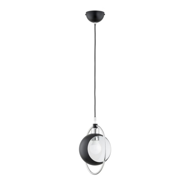 Lampa wisząca Alfa Olimpia 2068 czarna-chromowana ring 1xE27 x 15W 1 szt.