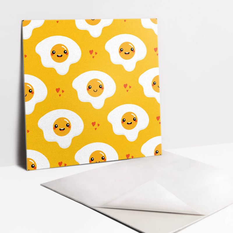 Kafelki samoprzylepne Tulup 30x30 cm Kreskówkowe jajka 9 szt.