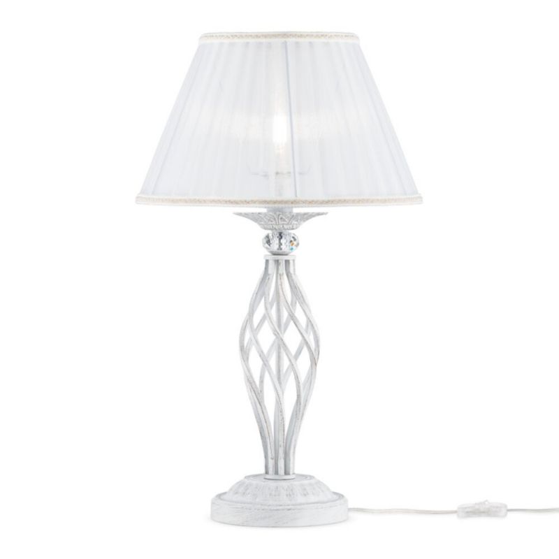 Lampa stołowa Maytoni Grace biała 1 x E14 x 40W IP20 wym: 56 x 32 x 32 cm tkanina - 1 szt.