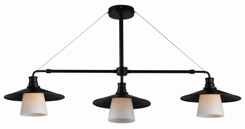 Lampa sufitowa Candellux Loft czarno-biała wym: 55 x 98 x 26 cm 3xE27 x 60W 1 szt.