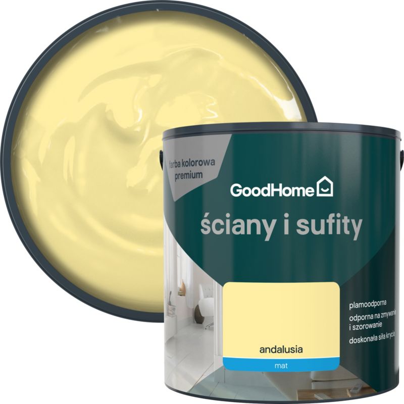 Farba plamoodporna GoodHome Premium Ściany i Sufity andalusia 2,5 l