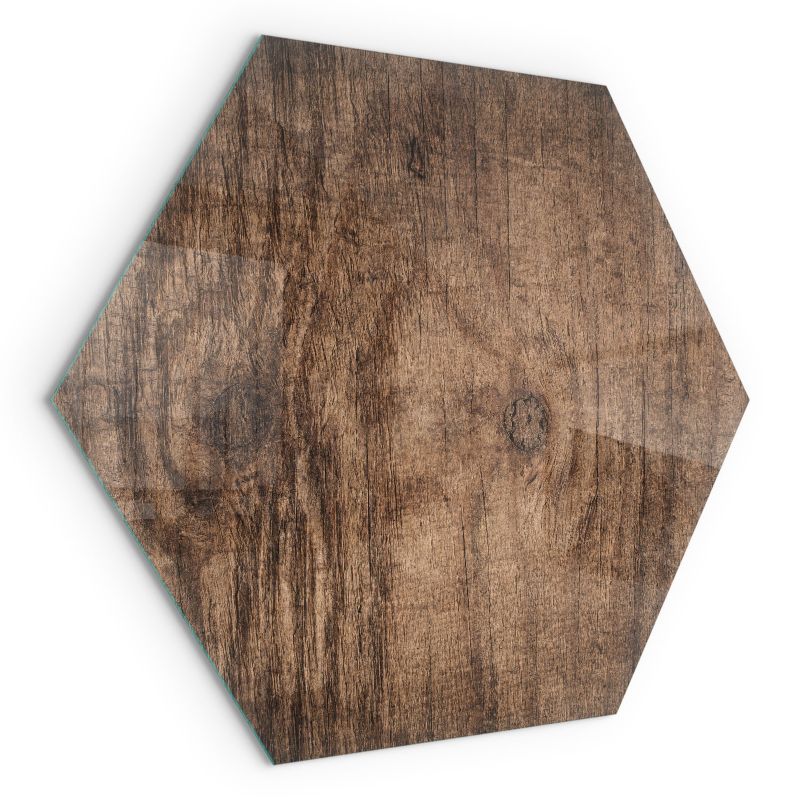 Szkło Ochronne z Nadrukiem Wallfluent h40 cm Płyta pod Kominek Naturalny wzór drewna 1 szt.