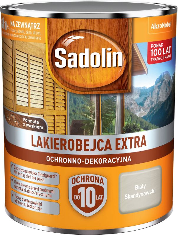 Lakierobejca Sadolin Extra biały skandynawski 0,75 l