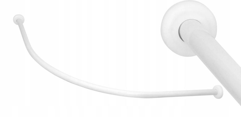 Drążek prysznicowy do zasłon Estiva łukowy 90x90 cm biały 27 mm 1 szt.