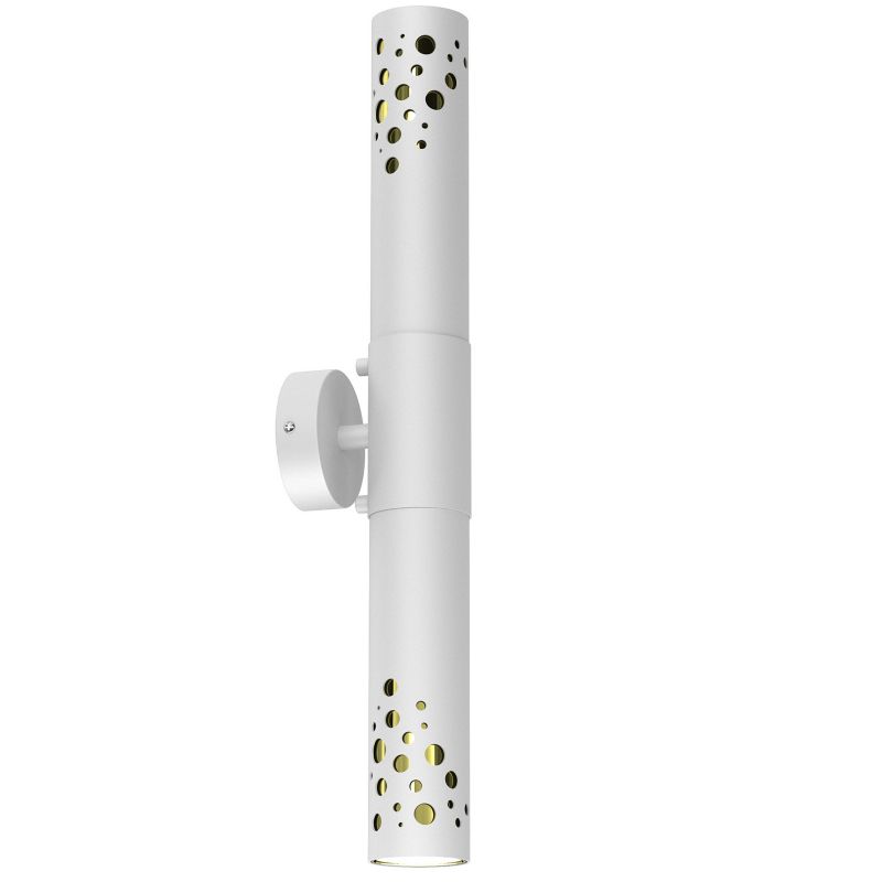 Kinkiet ścienny Luminex Altro Buble biały mat-złoty połysk góra-dół 2 x GU10 x 8W IP20 wym: 49 x 8 x 10,5 cm - 1 szt.