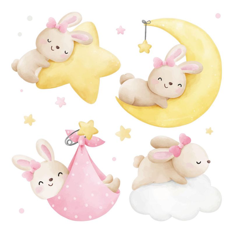 Naklejki Na Ścianę Wallfluent 147x100 cm Motyle pastelowe 1 rol.