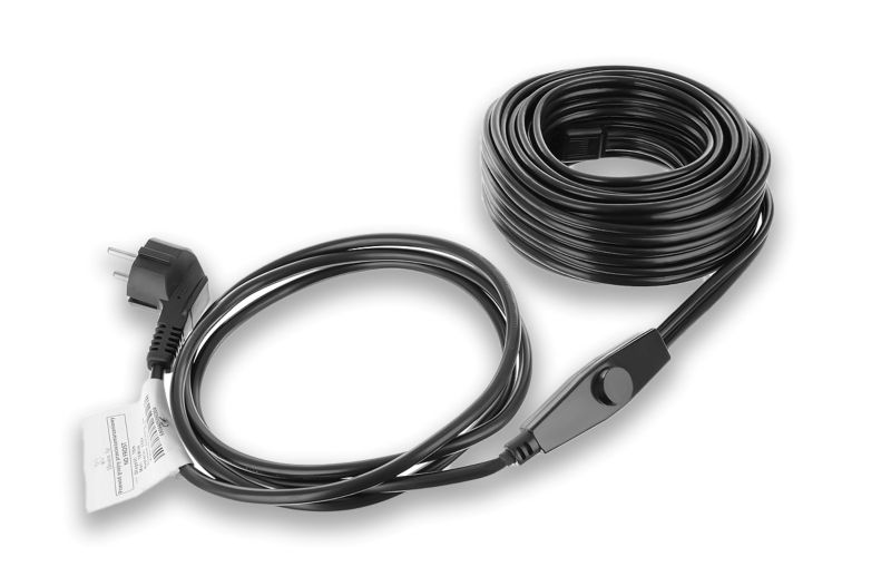 Kabel grzewczy przewód grzejny z termostatem NO FROST 20M 1 szt